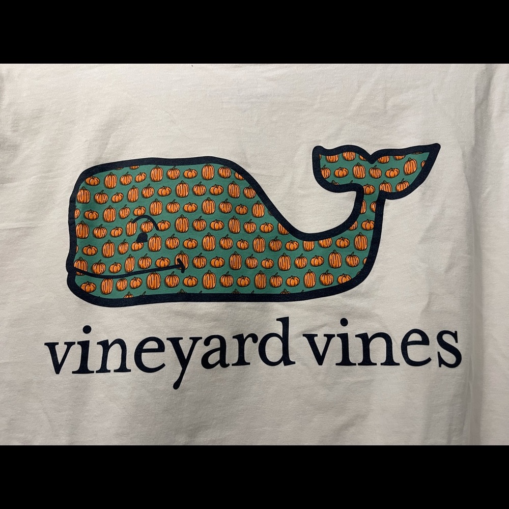 Vineyard vines pumpkin fill T-shirt. No longer available online.